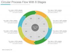 Circular process flow with 8 stages powerpoint slide influencers