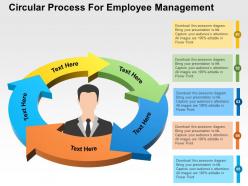 Circular process for employee management flat powerpoint design