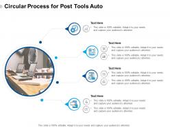Circular process for post tools auto infographic template