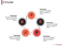 Circular process gears ppt powerpoint presentation infographics mockup