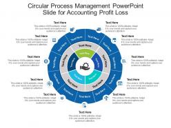 Circular process management powerpoint slide for accounting profit loss infographic template