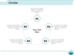 31947823 style circular loop 5 piece powerpoint presentation diagram infographic slide