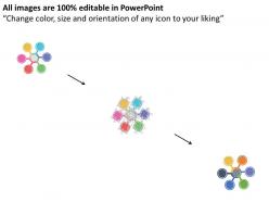 Circular process network business apps flat powerpoint design