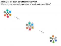 Circular process network business indication flat powerpoint design