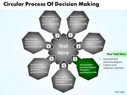 Circular process of decision making powerpoint templates ppt presentation slides 812