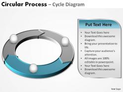 Circular process pieces interconnected cycle diagram 3 stages ppt slides diagrams templates powerpoint info graphics