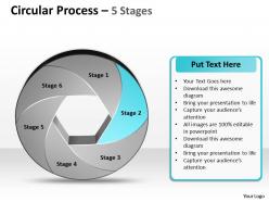 Circular process time line chart editable powerpoint templates