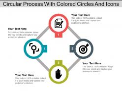 Circular Process With Colored Circles And Icons