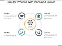 Circular process with icons and circles