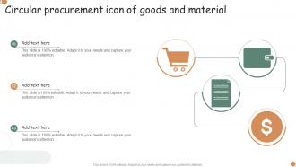Circular Procurement Icon Of Goods And Material
