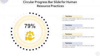 Circular progress bar slide for human resource practices infographic template