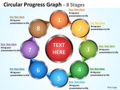 Circular progress diagrams graph stages 7