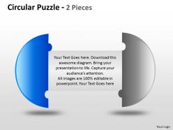 Circular puzzle 2 and 3 pieces