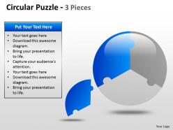 Circular puzzle 2 and 3 pieces ppt 6
