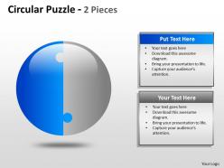 Circular puzzle 2 and 3 pieces ppt