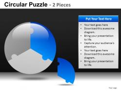 Circular puzzle 2 and 3 powerpoint presentation slides db