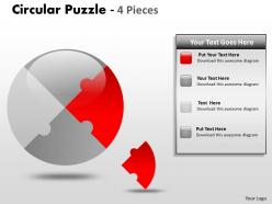 Circular puzzle 4 pieces