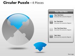 Circular puzzle 4 pieces ppt 2