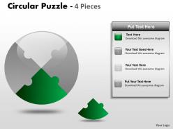 Circular puzzle 4 pieces ppt 4