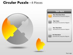 Circular puzzle 4 pieces ppt 5