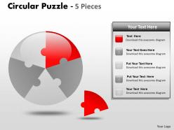 Circular puzzle 5 pieces
