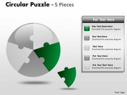 Circular puzzle 5 pieces