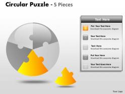 Circular puzzle 5 pieces ppt 4