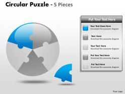 Circular puzzle 5 pieces ppt 6