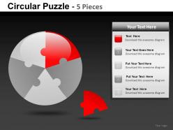 Circular puzzle 5 powerpoint presentation slides db