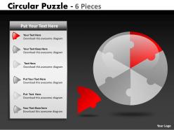 Circular puzzle 6 pieces ppt 2