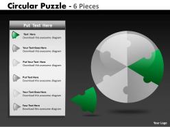 Circular puzzle 6 pieces ppt 3
