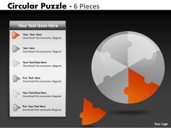 Circular puzzle 6 pieces ppt 4
