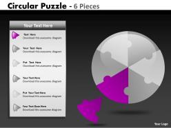 Circular puzzle 6 pieces ppt 5