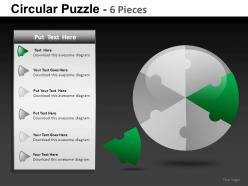 Circular puzzle 6 powerpoint presentation slides db