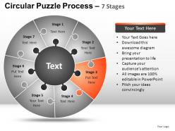 Circular puzzle 7 stages powerpoint presentation slides