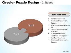 Circular puzzle design 2 stages powerpoint templates 7