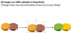 9980500 style division pie-puzzle 2 piece powerpoint template diagram graphic slide