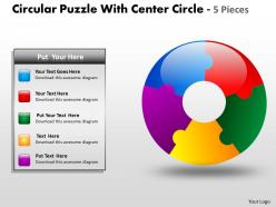 Circular puzzle diagram 5 pieces ppt 13