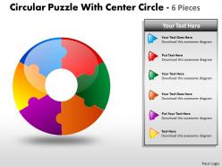 Circular puzzle diagram 6 pieces ppt 12