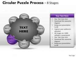Circular puzzle diagram process 8 stages 5