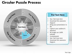 Circular puzzle flowchart process diagram 7