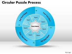 Circular puzzle flowchart process diagram