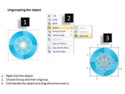 Circular puzzle flowchart process diagram
