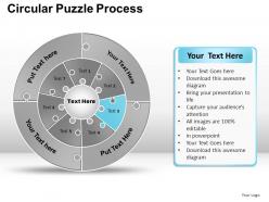 Circular puzzle flowchart process diagram powerpoint slides and ppt templates 0412