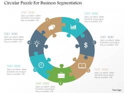 Circular puzzle for business segmentation flat powerpoint design