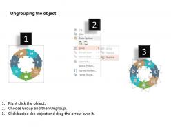 Circular puzzle for business segmentation flat powerpoint design