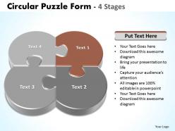 92853422 style division pie-jigsaw 4 piece powerpoint template diagram graphic slide