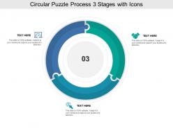 Circular puzzle process 03 stages with icons