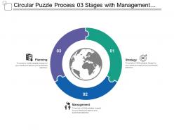 Circular puzzle process 03 stages with management and structure