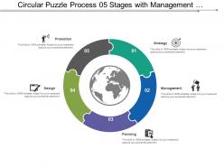 Circular puzzle process 05 stages with management and structure